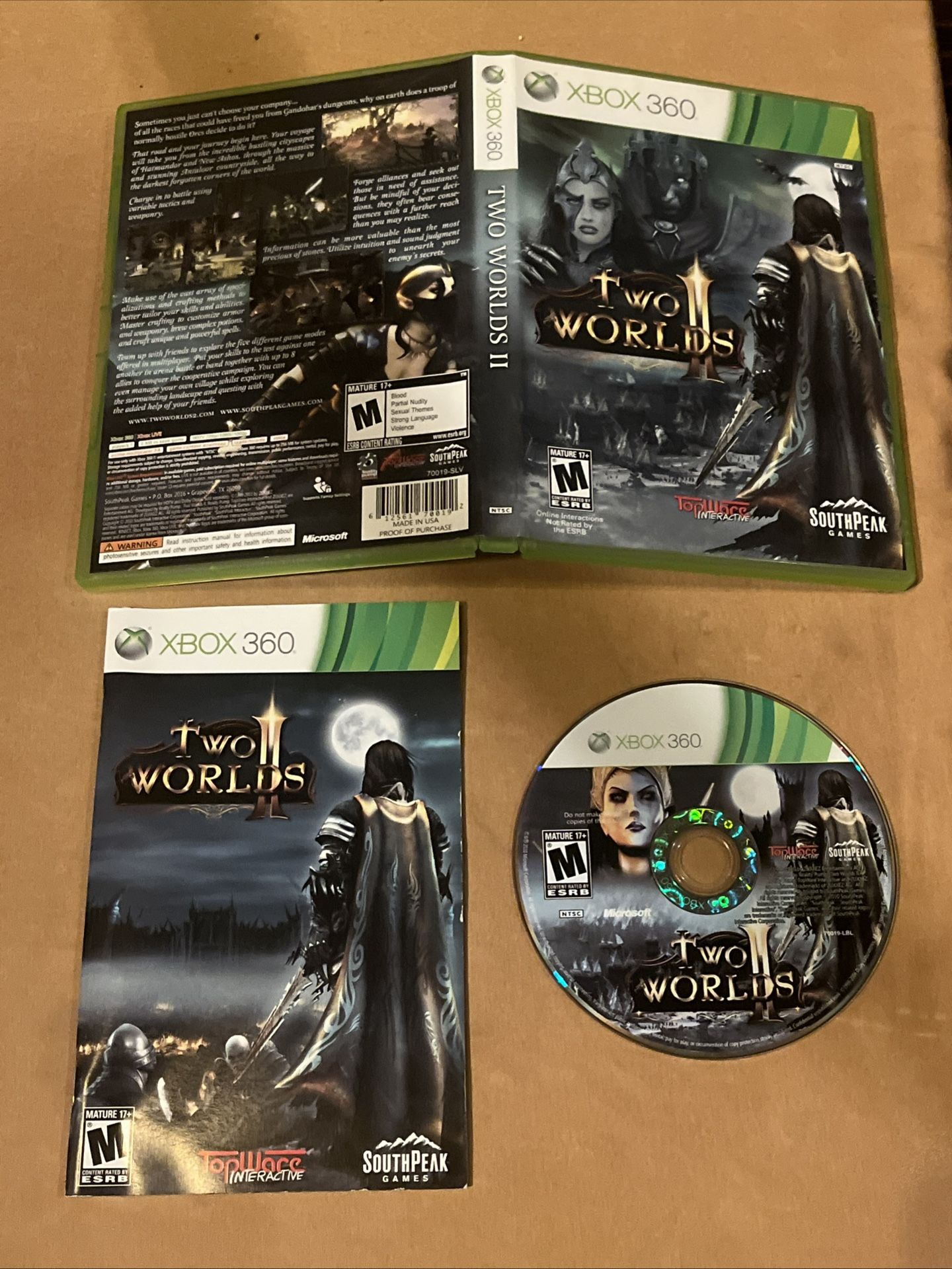 Two Worlds II (Microsoft Xbox 360, 2011) Complete Tested