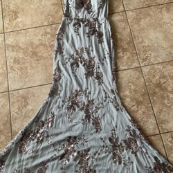 Grey And Silver Party Dress 