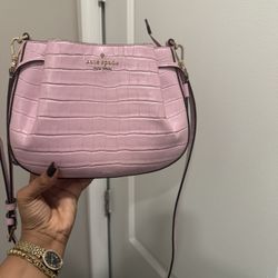Kate Spade Pink Crossbody Bag with Long Strap - Excellent Condition,