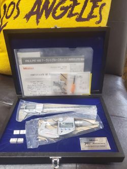 Mitutoyo 70th Anniversary Digital Caliper, Micrometer Set  Limited Editio  