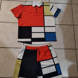 Mens Multicolor Block Summer Set