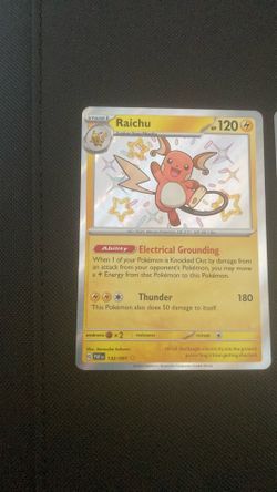 Shiny Raichu, Espurr ir, Mawile ir, and Dustox ir Pokemon cards