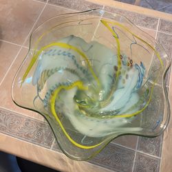 Glass Blown Decor Vase 
