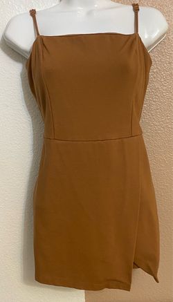 Altar'd State Brown Skort Romper Wrap Dress