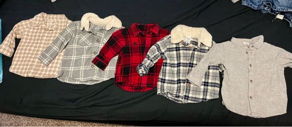 Baby boy flannel tops