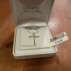 SS Diaura Cross Pendant Necklace