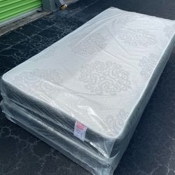 NEW TWIN SIZE SET MATTRESS AND BOX SPR+ING-2pcs