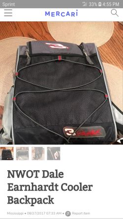 Dale Earnhardt backpack cooler