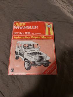 Haynes Manual For Jeep Wrangler 1987 Thru 1995