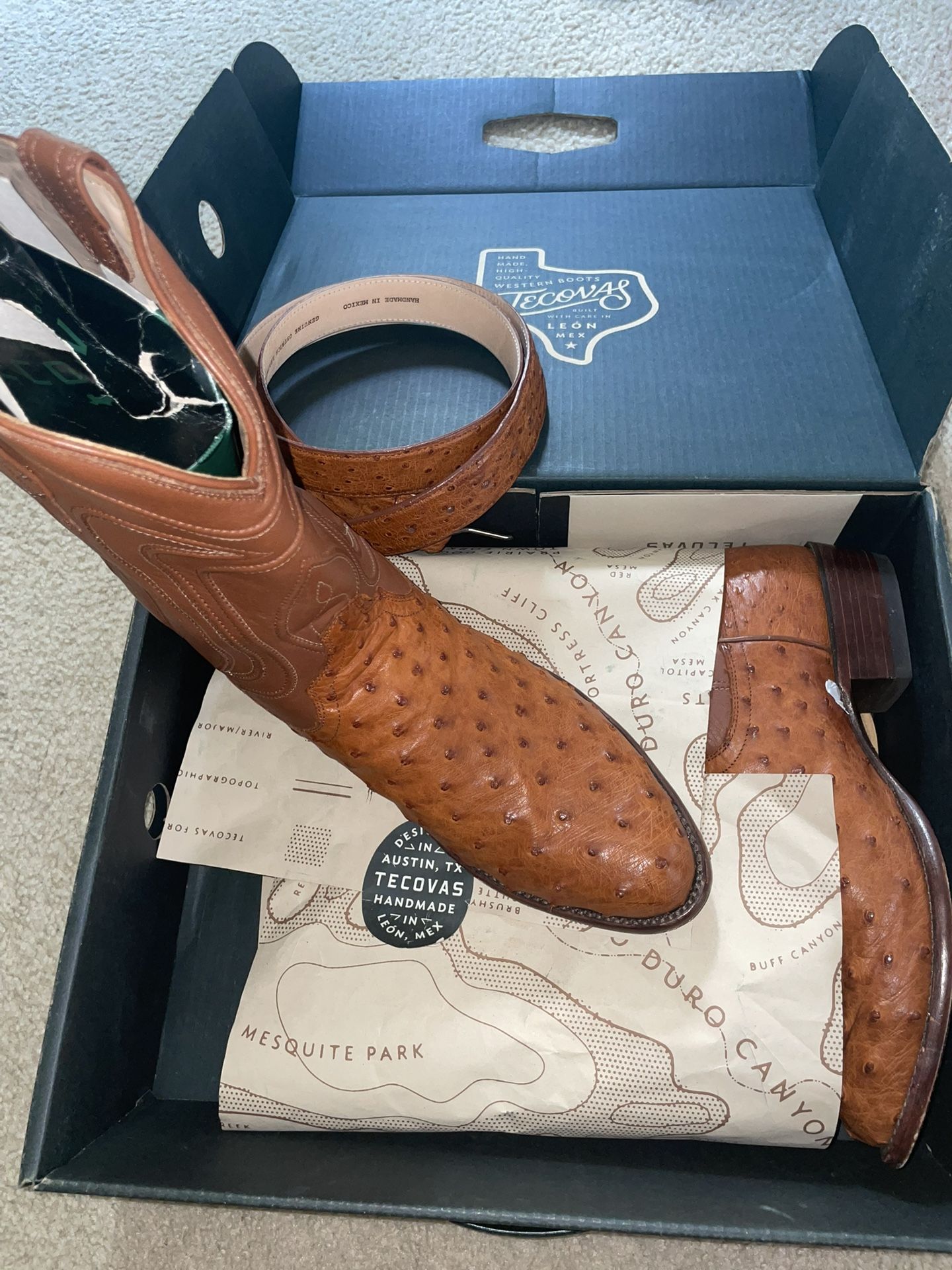 Tecovas Cowboy Boots / Free Belt
