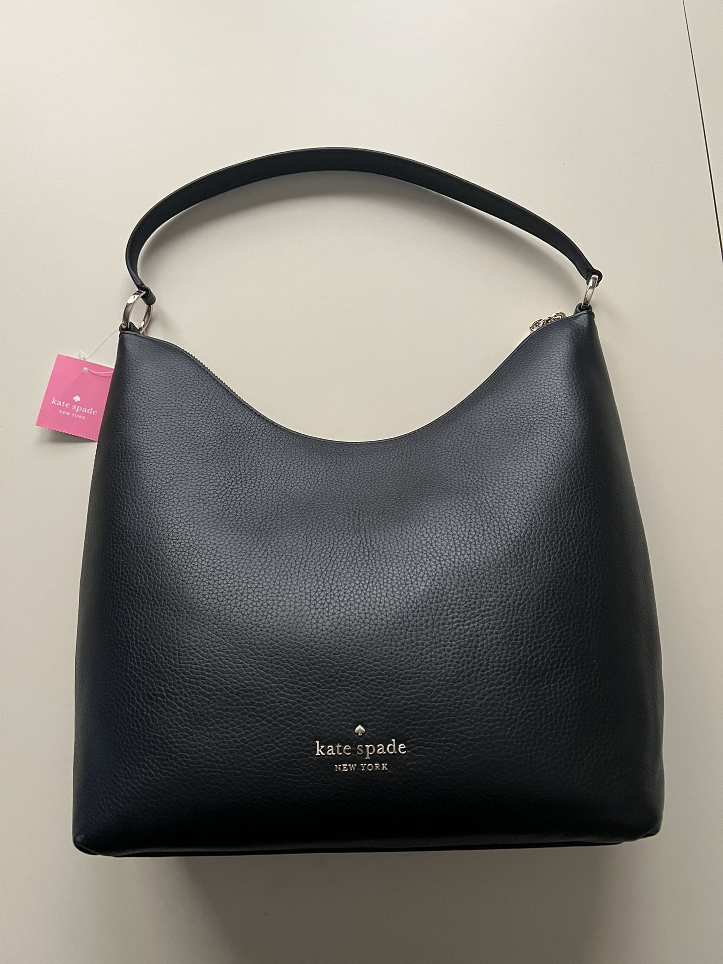 Kate Spade Zippy Shoulder Bag Black β Large Pebbled Leather β $449 MSRP