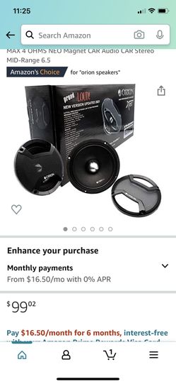 Orion 6.5” Speakers