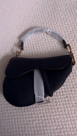 Dior saddle bag w/strap black