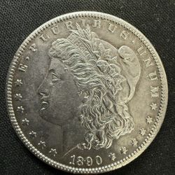1890 CC $1 Morgan Silver Dollar Choice - R58
