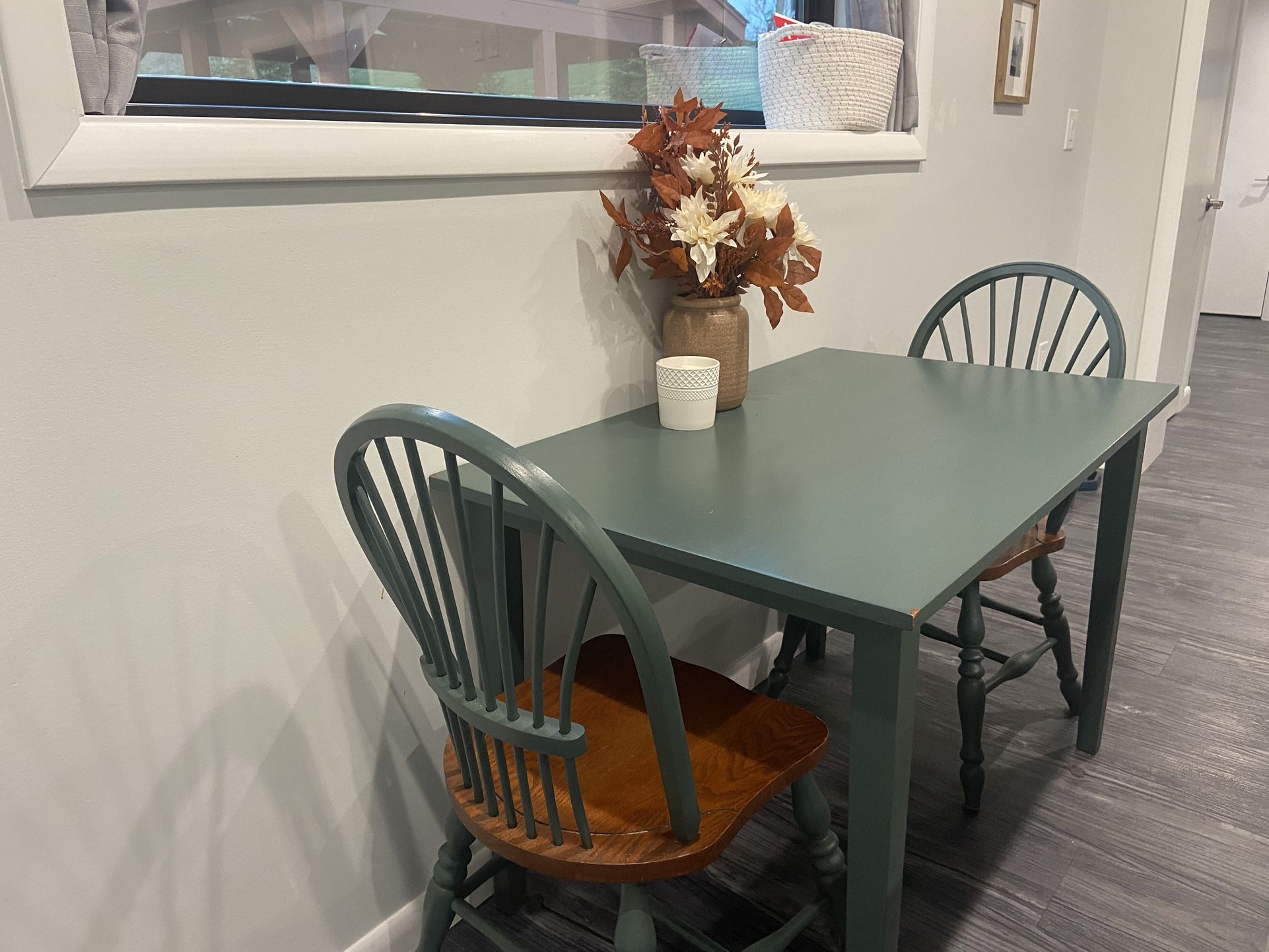 Teal Wooden Table