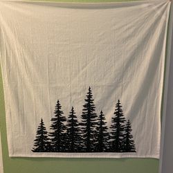 Multi-Use Cloth With Conifer Tree Design
