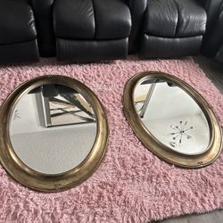 Oval curl mirrors (Pair) 