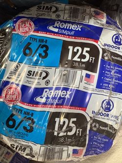 New Romex wire 6/3
