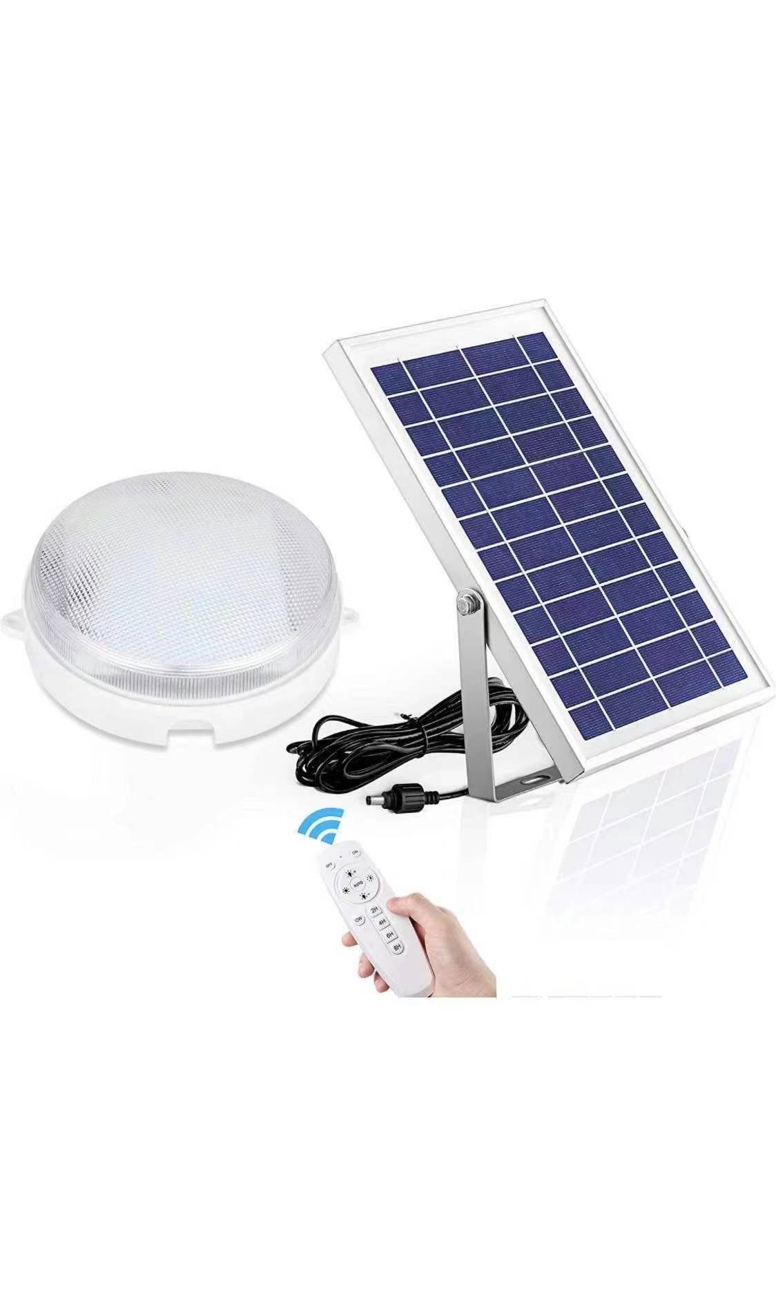 Solar Lights Indoor Home Intelligent Solar LED Ceiling/Pendant Light with Remote Control, Integrated Cool White/Warm White Switchable 1000Lumen Outdoo