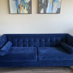 Velvet Blue Couch