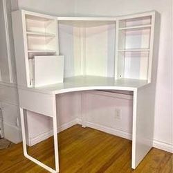 White  MICKE Corner workstation Computer Desk For Home Or Office 
