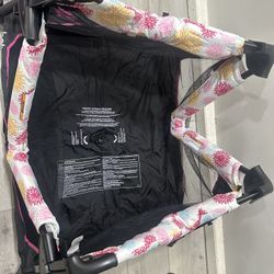 3-In-1 Convertible Portable Baby Playard With Music Box Wheel And Brakes-Pink  New