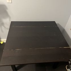 Small Extendable Dining Table - Espresso Dark Brown