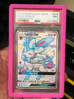 Pokemon TCG Sylveon GX SV76 Hidden Fates Full Art Shiny PSA 9 Sun & Moon 2019