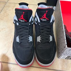 Nike Air Jordan 4 retro bred sz 9.5
