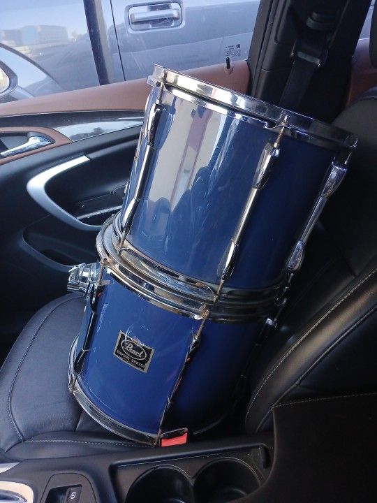 Pearl Export Series 5pc drum set w/ cymbals, stands, iron cobra double kick pedal, single kick pedal