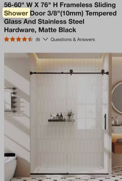 Frameless, shower, doors, matte black