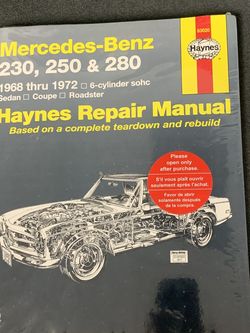 Haynes Repair Manual For Mercedes 230, 250 & 280