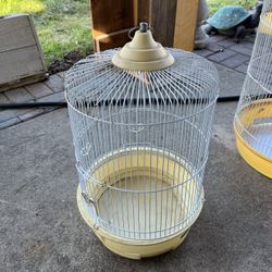 WHITE  BIRD CAGE  18 IN TALL ……12 WIDE   $10