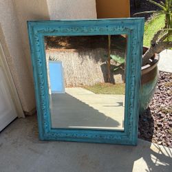 ✨ Beautiful Blue Mirror Hang Either Way