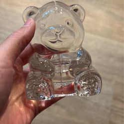 Glass Bear Candle Holder 