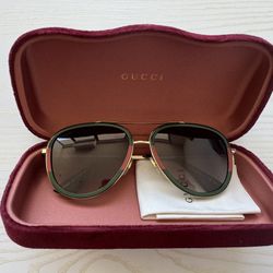 Gucci Women’s Pilot Sunglasses GG0062S
