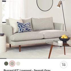 Article Burrard 68” Loveseat & 29” Ottoman (Seasalt Gray)