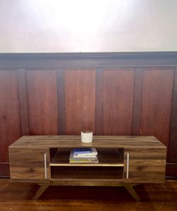 Mid Century Modern Wood TV Stand Media Console