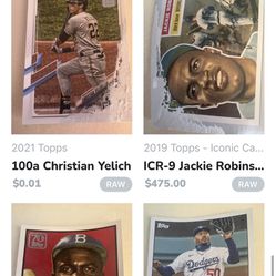 Jackie Robinson Baseball Cards Collection
