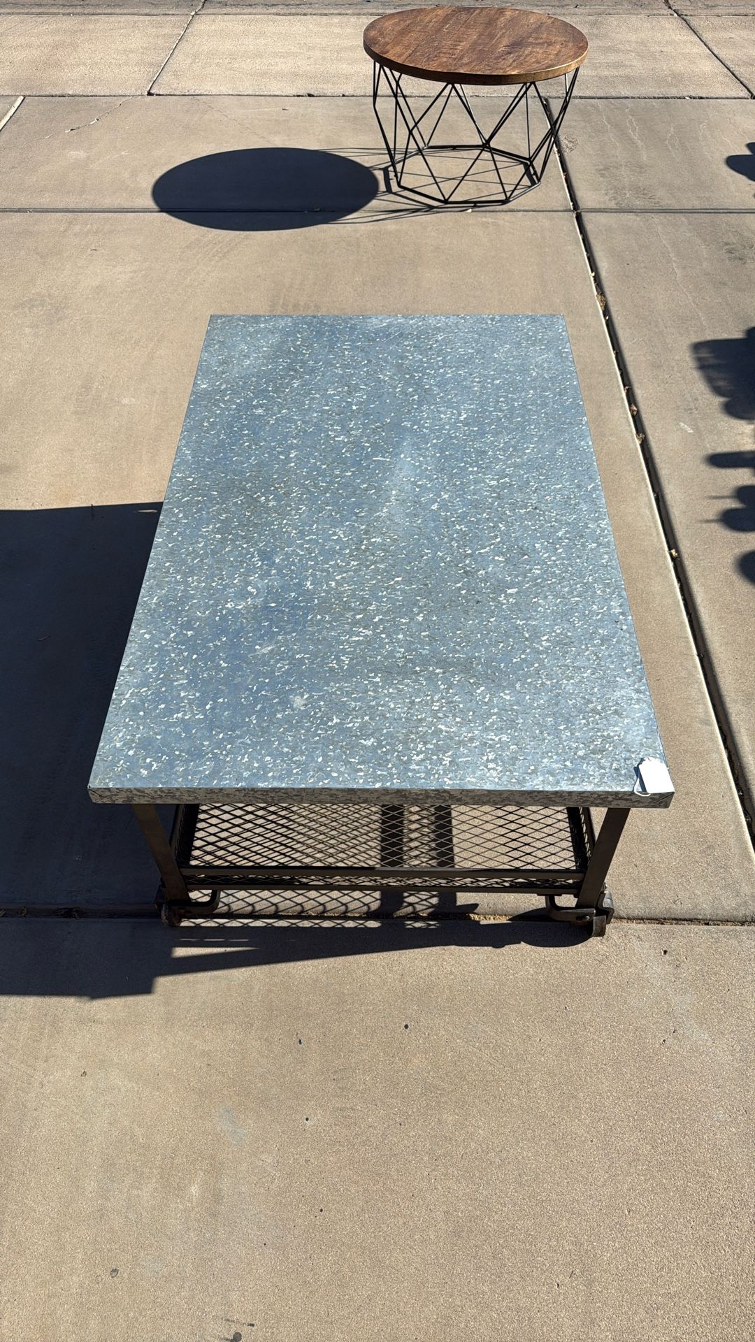 Industrial coffee Table With Wheels