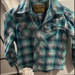 Boys Wrangler Pearl Snap Button Up