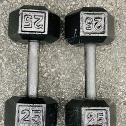 Pair Of 25lbs Dumbbells