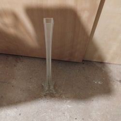 Tall Clear Glass Vase 