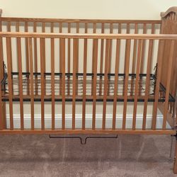 Beautiful Wooden Crib Give Me Your Best Offer (fairly Used) $100