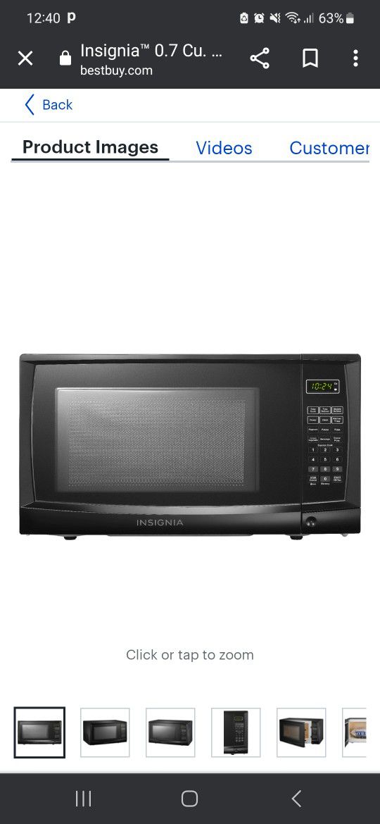 Insignia 1.1 Cubic Feet Microwave Black - Great condition for Sale in  Boston, MA - OfferUp