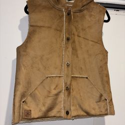 Women’s Medium Ralph Lauren Sherpa Suede Type Vest 