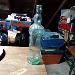 Vintage Green Glass Bottle