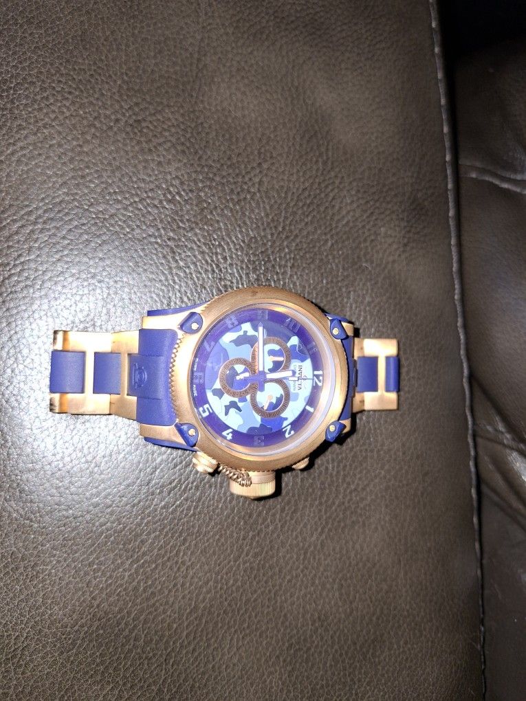 Invicta The Diver Men's Watch - 52mm, Rose Gold, Blue (11613)