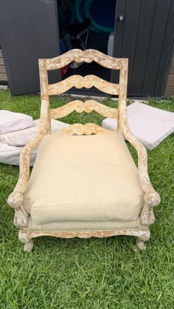 Ladder back armchair/chaise