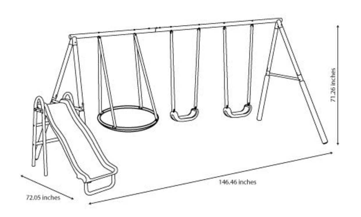🔥 Brand New Heavy Duty Slide, 2 Swings, a Saucer Swing Set